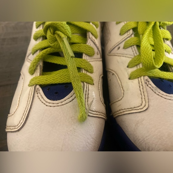 Jordan 6 blue green Seahawks colors size 4y used - Picture 5 of 7